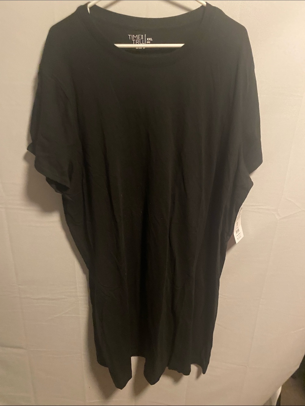Time and Tru Black Short Sleeve Crew T-Shirt